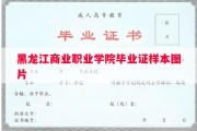 黑龙江商业职业学院毕业证样本图片
