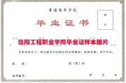 信阳工程职业学院毕业证样本图片