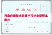 河南应用技术职业学院毕业证样本图片
