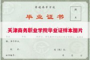 天津商务职业学院毕业证样本图片