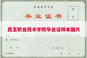 昆玉职业技术学院毕业证样本图片