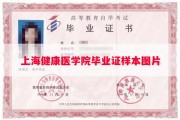 上海健康医学院毕业证样本图片