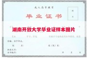 湖南开放大学毕业证样本图片