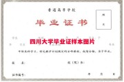 四川大学毕业证样本图片