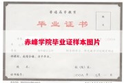 赤峰学院毕业证样本图片