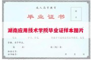 湖南应用技术学院毕业证样本图片