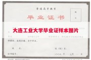 大连工业大学毕业证样本图片