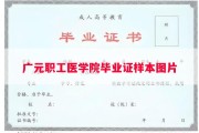 广元职工医学院毕业证样本图片