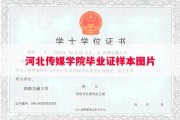 河北传媒学院毕业证样本图片