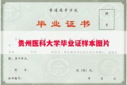 贵州医科大学毕业证样本图片