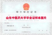 山东中医药大学毕业证样本图片