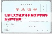 北京北大方正软件职业技术学院毕业证样本图片