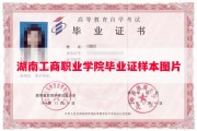 湖南工商职业学院毕业证样本图片