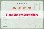 广西开放大学毕业证样本图片
