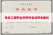青岛工程职业学院毕业证样本图片