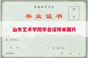 山东艺术学院毕业证样本图片