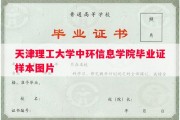 天津理工大学中环信息学院毕业证样本图片