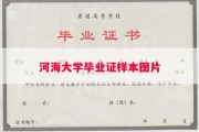 河海大学毕业证样本图片