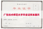 广东技术师范大学毕业证样本图片