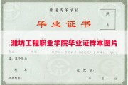 潍坊工程职业学院毕业证样本图片