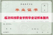 临沂科技职业学院毕业证样本图片