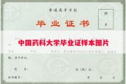 中国药科大学毕业证样本图片