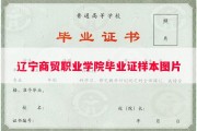 辽宁商贸职业学院毕业证样本图片