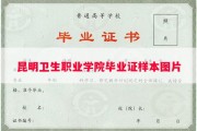昆明卫生职业学院毕业证样本图片