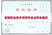 安顺职业技术学院毕业证样本图片