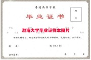 渤海大学毕业证样本图片