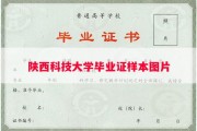 陕西科技大学毕业证样本图片