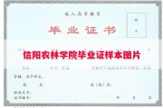 信阳农林学院毕业证样本图片