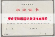 枣庄学院历届毕业证样本图片