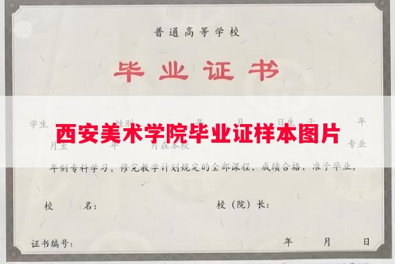 西安美术学院毕业证样本图片