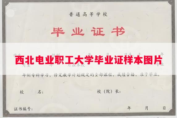 西北电业职工大学毕业证样本图片
