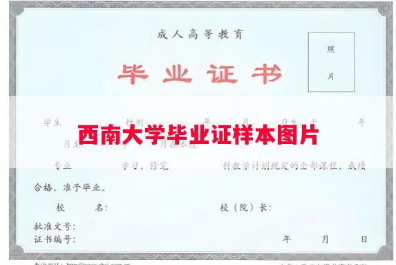 西南大学毕业证样本图片