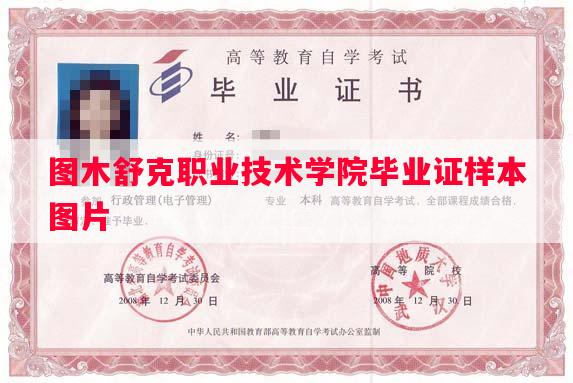图木舒克职业技术学院毕业证样本图片