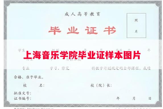 上海音乐学院毕业证样本图片