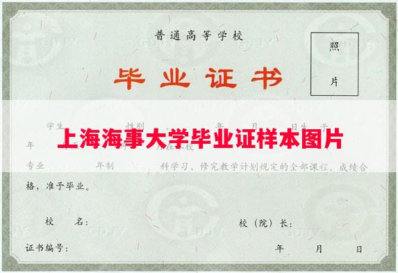 上海海事大学毕业证样本图片
