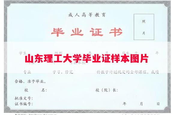 山东理工大学毕业证样本图片