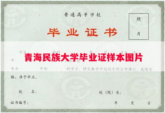 青海民族大学毕业证样本图片