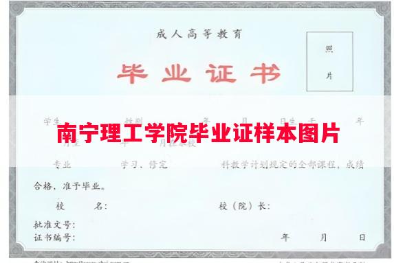 南宁理工学院毕业证样本图片