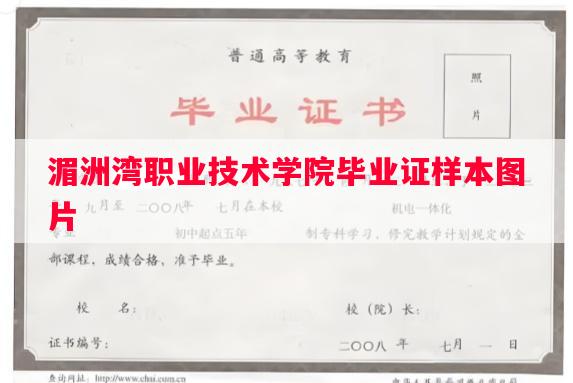 湄洲湾职业技术学院毕业证样本图片