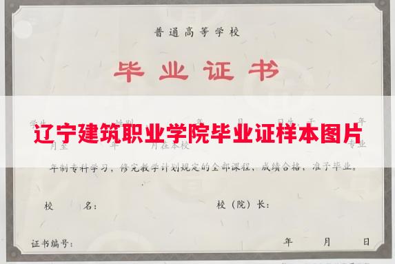 辽宁建筑职业学院毕业证样本图片