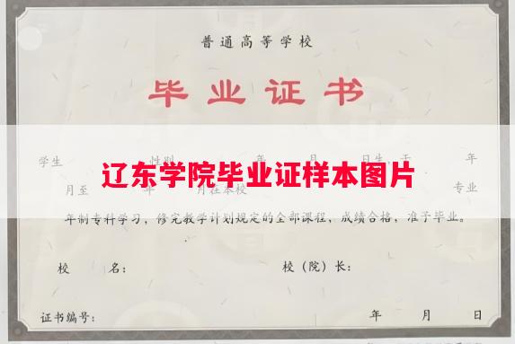 辽东学院毕业证样本图片