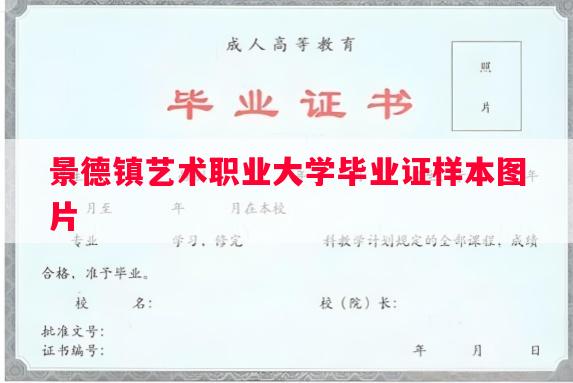 景德镇艺术职业大学毕业证样本图片