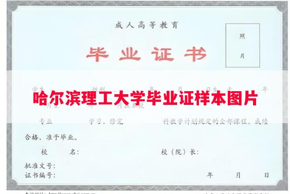 哈尔滨理工大学毕业证样本图片