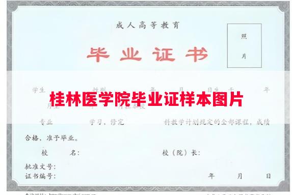 桂林医学院毕业证样本图片 桂林医学院毕业证样本图片