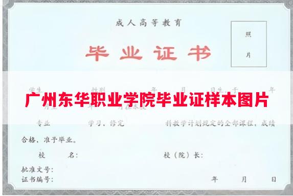 广州东华职业学院毕业证样本图片