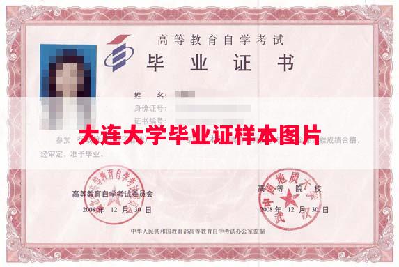 大连大学毕业证样本图片